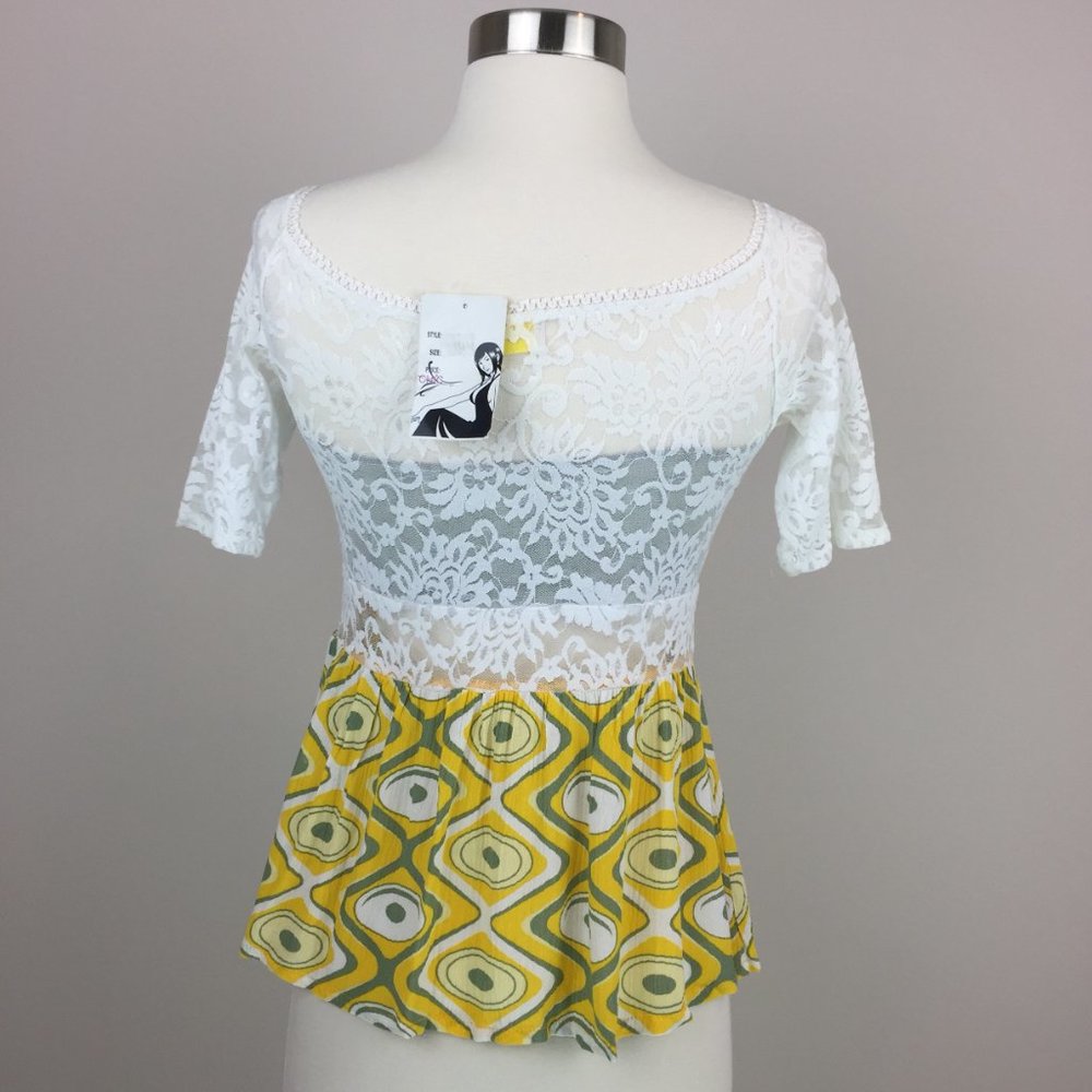 NWT Nena Chic Lace Top One Size (Fits like XS/S) - Picture 5 of 9